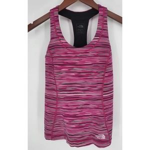 The North Face VaporWick Pink Striped Racerback Tank Top Women's Small